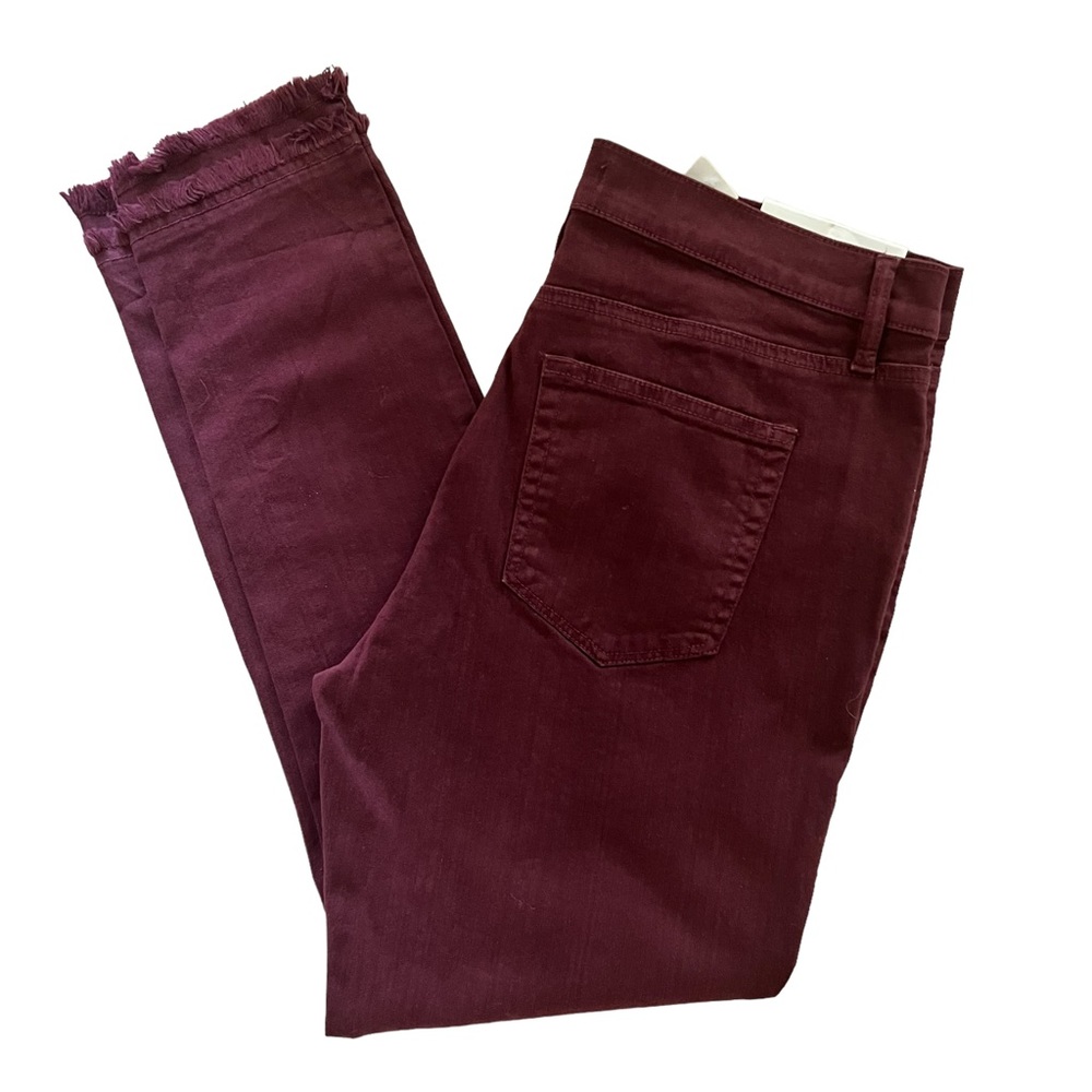 NWT Loft Modern Skinny Jeans Double Raw Hem Sz 30/10